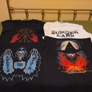 Graphic Short Sleeve Tees - Black, White